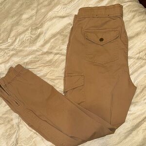 Natural Reflections Tan Cargo Pants with Utility Pockets